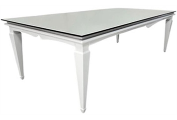 Beverly Dining Table White with Mirror Top in Orlando