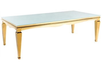 Beverly Dining Table Gold with Mirror Top in Orlando