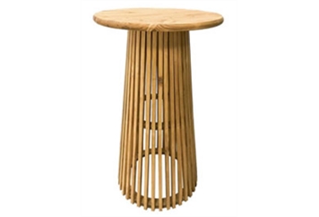 Slat Highboy Table - Brown in Orlando