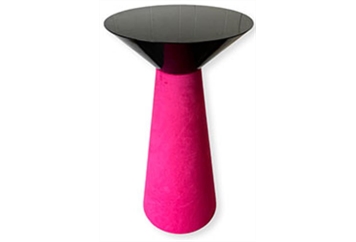 Nefertiti Fuchsia Black Frame Highboy Table in Orlando