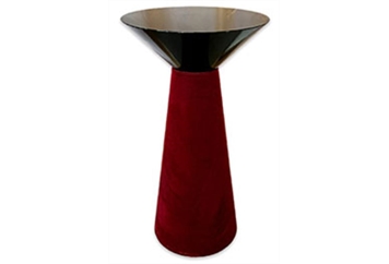 Nefertiti Red Black Frame Highboy Table in Orlando