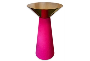 Nefertiti Fuchsia Gold Frame Highboy Table in Orlando