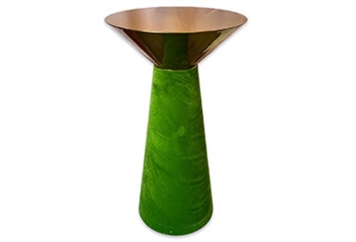 Nefertiti Green Gold Frame Highboy Table in Orlando