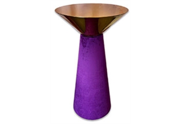 Nefertiti Purple Gold Frame Highboy Table in Orlando