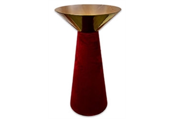 Nefertiti Red Gold Frame Highboy Table in Orlando