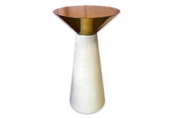 Nefertiti White Gold Frame Highboy Table in Orlando