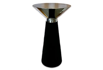 Nefertiti Black Silver Frame Highboy Table in Orlando