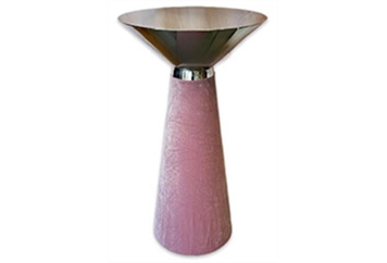 Nefertiti Blush Silver Frame Highboy Table in Orlando