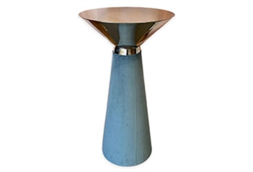 Nefertiti Blue Silver Frame Highboy Table in Orlando