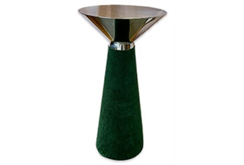 Nefertiti Emerald Silver Frame Highboy Table in Orlando