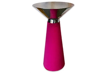 Nefertiti Fuchsia Silver Frame Highboy Table in Orlando