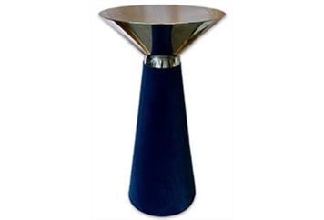 Nefertiti Navy Silver Frame Highboy Table in Orlando