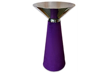 Nefertiti Purple Silver Frame Highboy Table in Orlando