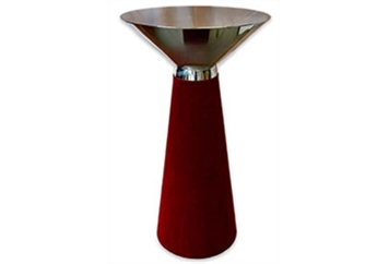 Nefertiti Red Silver Frame Highboy Table in Orlando