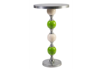 Joya Highboy Table - White and Lime in Orlando