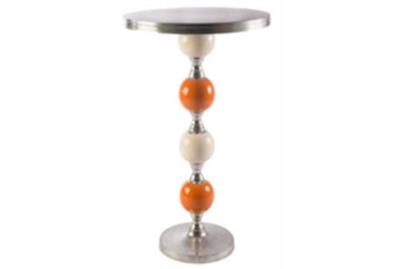 Joya Highboy Table - White and Orange in Orlando