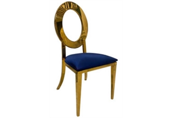 O Chair Gold - Navy Pad Tall in Orlando