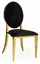 O Chair Gold - Black Seat and Back in Orlando