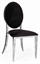 O Chair Silver - Black Seat and Back in Orlando
