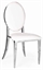 O Chair Silver - White Seat and Back in Orlando