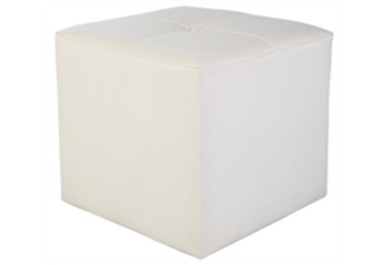 Vibe Cube Ottoman - White 1ft 8in in Orlando