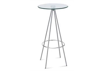 Berkley Chrome Glass Highboy Table 2ft in Orlando