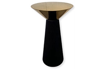 Nefertiti Black Gold Frame Highboy Table 2ft in Orlando