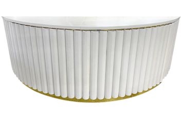 Velvet Round Bar White - Half Moon 11ft in Miami, Ft. Lauderdale, Palm Beach