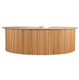 Cyprus Round 11ft Bar - Light Wood Top in Miami, Ft. Lauderdale, Palm Beach