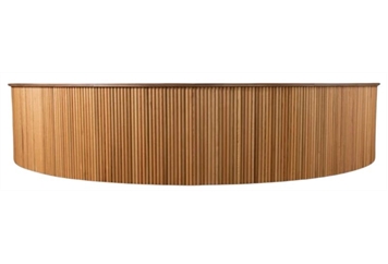 Cyprus Round 11ft Bar - Wood Top in Miami, Ft. Lauderdale, Palm Beach