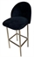 Royal Barstool - Silver Legs and Black Seat in Miami, Ft. Lauderdale, Palm Beach