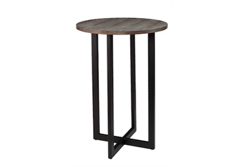 Industrial Highboy Table Black - Dark Wood in Miami, Ft. Lauderdale, Palm Beach