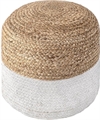 Pouf - Jute Natural and White in Miami, Ft. Lauderdale, Palm Beach