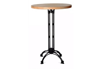Bistro Highboy Table Black - Oak Top in Orlando