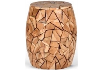 Barrel Teak End Table in Orlando