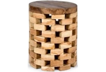 Teak End Table - Round in Orlando