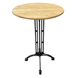 Bistro Highboy Table Black - Tuscan Top in Orlando
