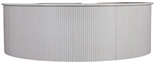 Slat Half Round Bar - White Top 11ft in Miami, Ft. Lauderdale, Palm Beach