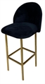 Royal Barstool - Shiny Gold Legs and Black Seat in Orlando