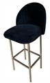 Royal Barstool - Silver Legs and Black Seat in Orlando