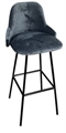 Royal Barstool - Black Legs and Dark Gray Seat in Orlando