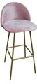Royal Barstool - Matte Gold Legs and Pink Seat in Orlando