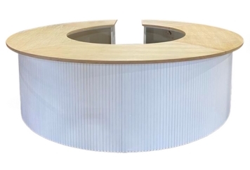 Slat Full Round Bar - Wood Top 11ft in Orlando