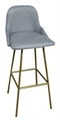 Royal Barstool - Matte Gold Legs and Light Gray Seat in Tampa, St Petersburg