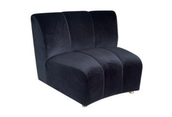 Velvet Lounge Chair Black in Tampa, St Petersburg