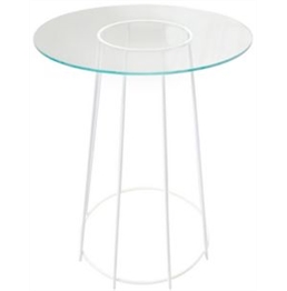 Wired White Glass Highboy Table in Tampa, St Petersburg