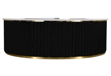 Velvet Round Bar Black - Half Moon in Naples, Marco Island, Ft. Myers
