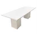 Fabric Dining Table - White Narrow in Naples, Marco Island, Ft. Myers