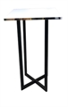 Industrial Highboy Table Black Square - White/Chrome in Naples, Marco Island, Ft. Myers