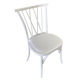 Crossed Dining Chair White in Naples, Marco Island, Ft. Myers